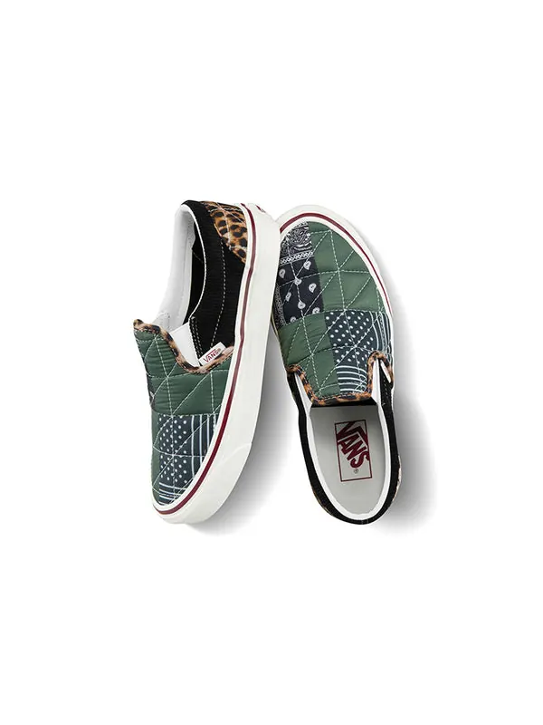 Кроссовки classic slip-on 98 dx 'anaheim factory - quilted mix' Vans — изображение 4 из 4, черный/зеленый