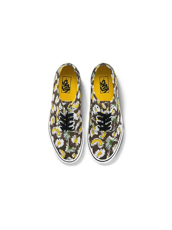 Кроссовки authentic 'mutated daisy - black' Vans — изображение 3 из 4, коричневый/белый