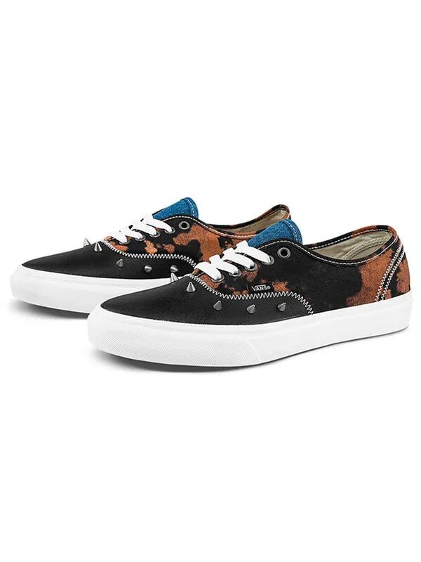 Кроссовки tartan daze x authentic 'multi acid dye' Vans — изображение 2 из 4, черный/коричневый