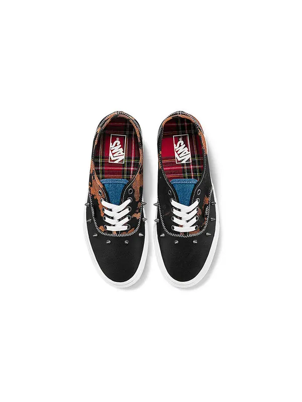 Кроссовки tartan daze x authentic 'multi acid dye' Vans — изображение 3 из 4, черный/коричневый