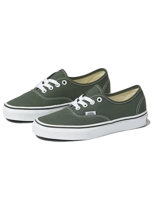 Кроссовки authentic green white Vans — изображение 3 из 4, зеленый/белый