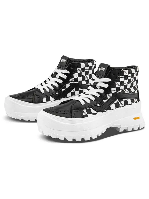 Кроссовки sk8-hi vibram lx 'black white' Vans — изображение 3 из 4, черный/белый