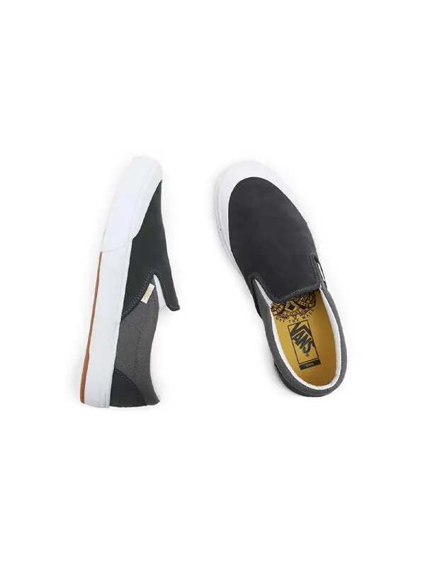 Кроссовки dan lacey x bmx slip-on 'asphalt pewter' Vans — изображение 4 из 4, серый/белый