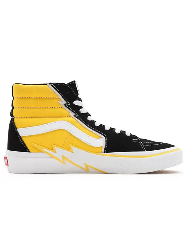 Кроссовки sk8-hi bolt 'freesia' Vans — изображение 2 из 4, черный/желтый/белый