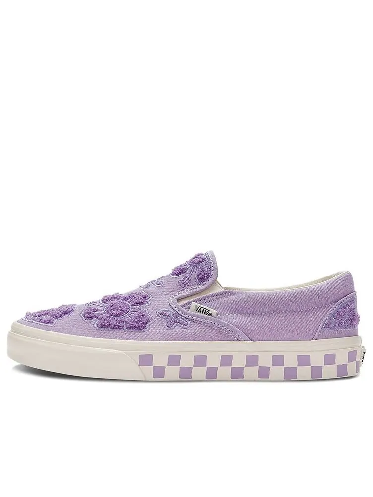 Кеды Vans Emma Mulholland on Holiday x Classic Slip-On 'Whimsical Floral Embroidery' — изображение 1 из 5, фиолетовый