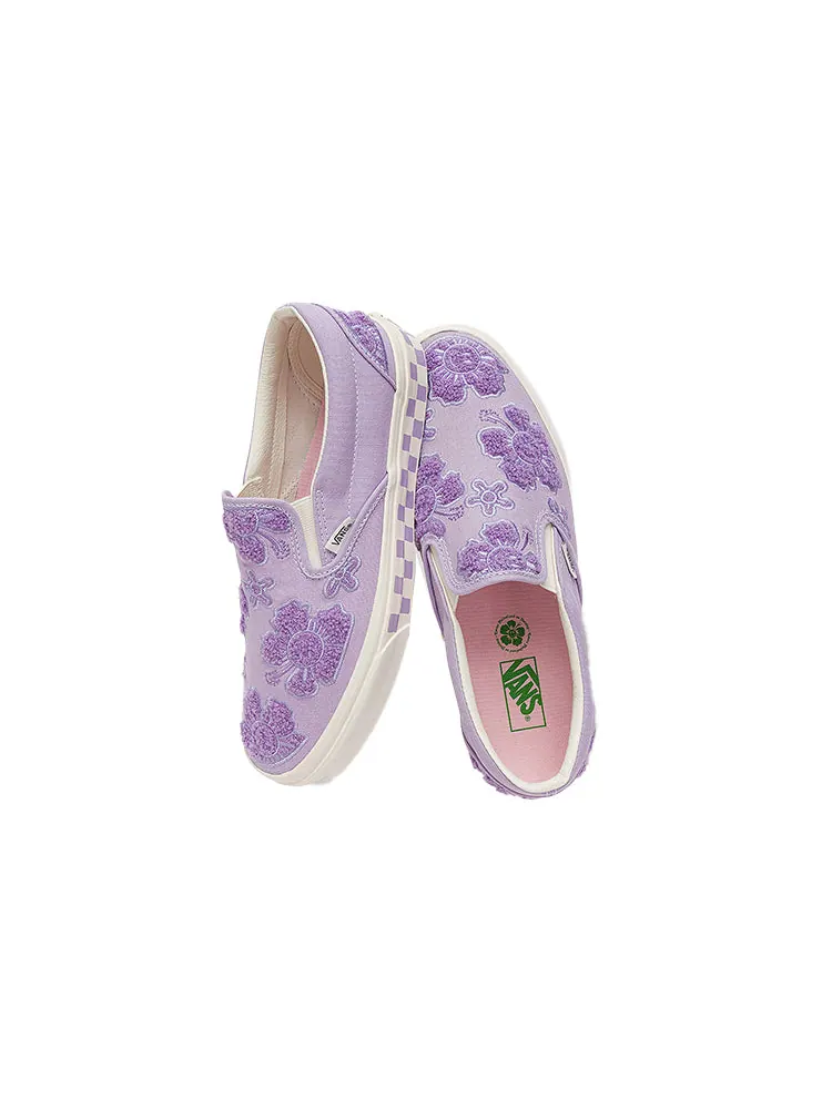 Кеды Vans Emma Mulholland on Holiday x Classic Slip-On 'Whimsical Floral Embroidery' — изображение 4 из 5, фиолетовый