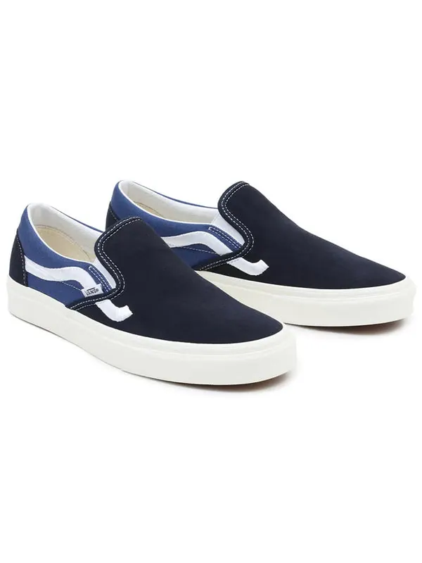 Кроссовки classic slip-on 'sidestripe navy' Vans — изображение 3 из 4, синий/белый