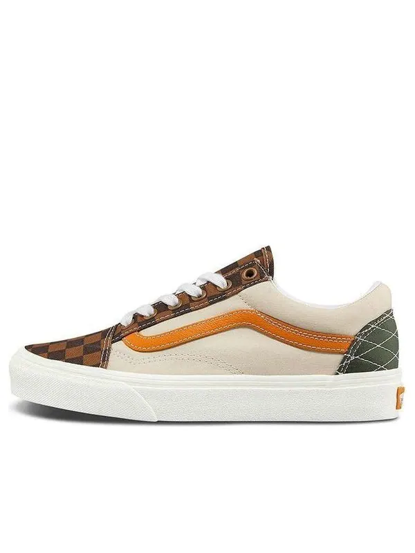 Кроссовки old skool 'mixed utility - checkerboard' Vans — изображение 1 из 4, хаки/зеленый/коричневый