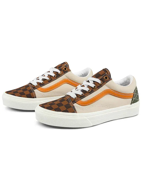 Кроссовки old skool 'mixed utility - checkerboard' Vans — изображение 2 из 4, хаки/зеленый/коричневый