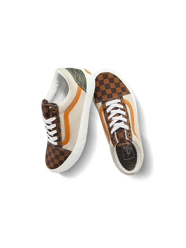 Кроссовки old skool 'mixed utility - checkerboard' Vans — изображение 4 из 4, хаки/зеленый/коричневый