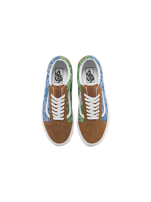 Кроссовки old skool 'peace paisley - unity' Vans — изображение 3 из 4, синий/зеленый