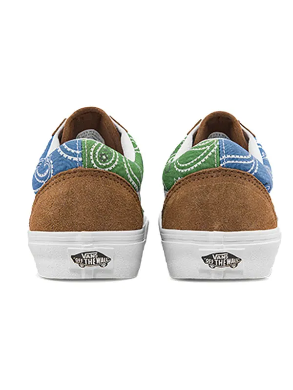 Кроссовки old skool 'peace paisley - unity' Vans — изображение 4 из 4, синий/зеленый