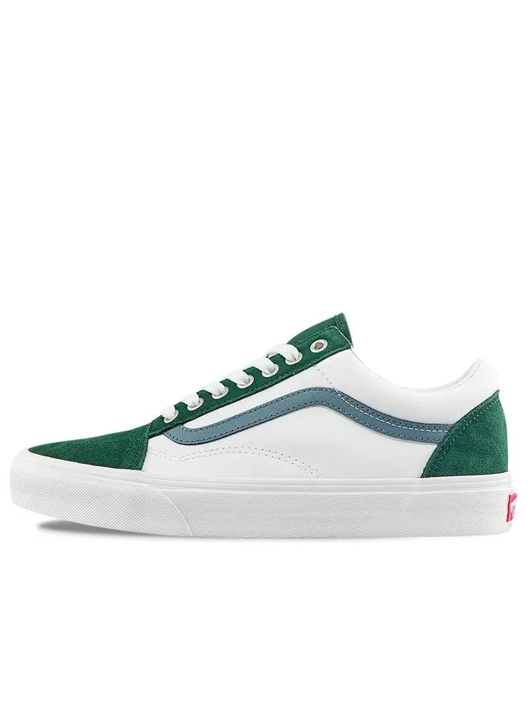 Кеды Vans Old Skool Low Tops Casual Skateboarding Shoes Unisex White Green — изображение 1 из 5, зеленый