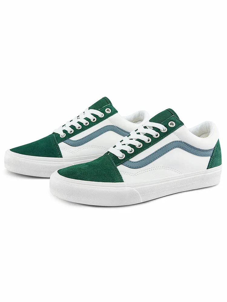 Кеды Vans Old Skool Low Tops Casual Skateboarding Shoes Unisex White Green — изображение 2 из 5, зеленый