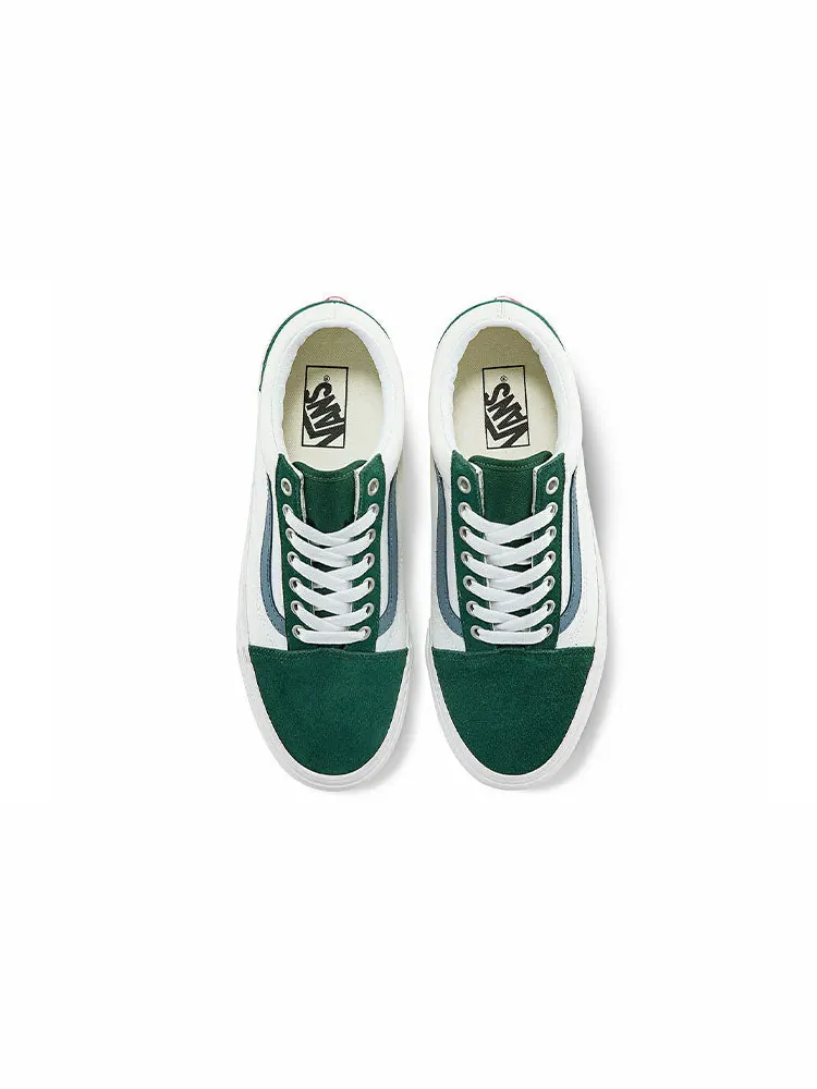 Кеды Vans Old Skool Low Tops Casual Skateboarding Shoes Unisex White Green — изображение 3 из 5, зеленый