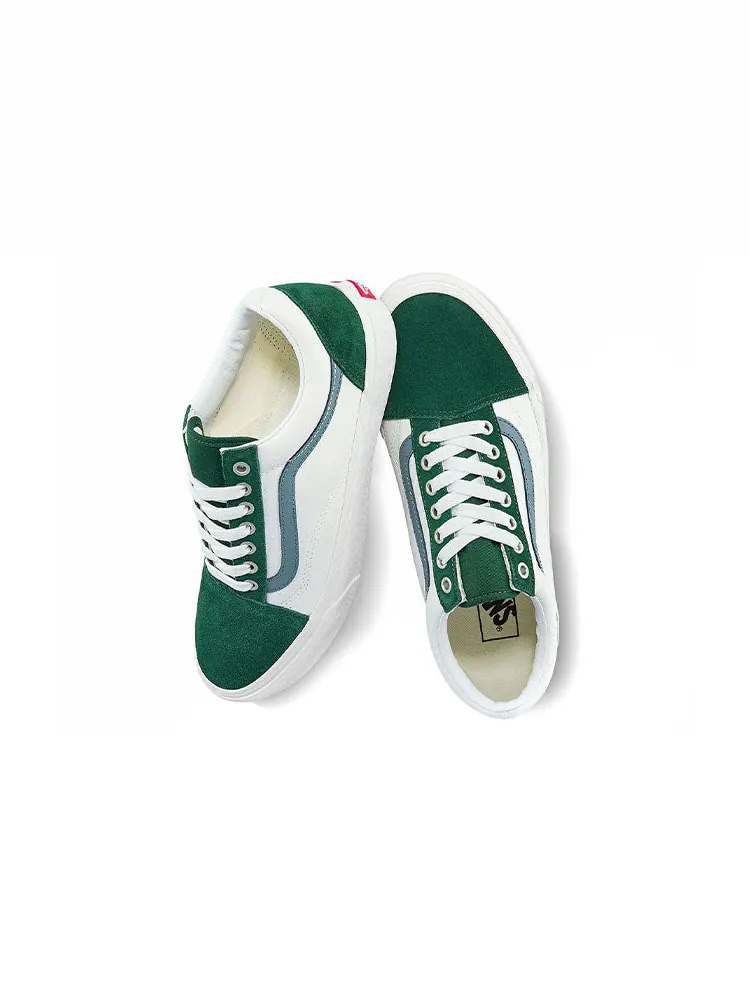 Кеды Vans Old Skool Low Tops Casual Skateboarding Shoes Unisex White Green — изображение 4 из 5, зеленый