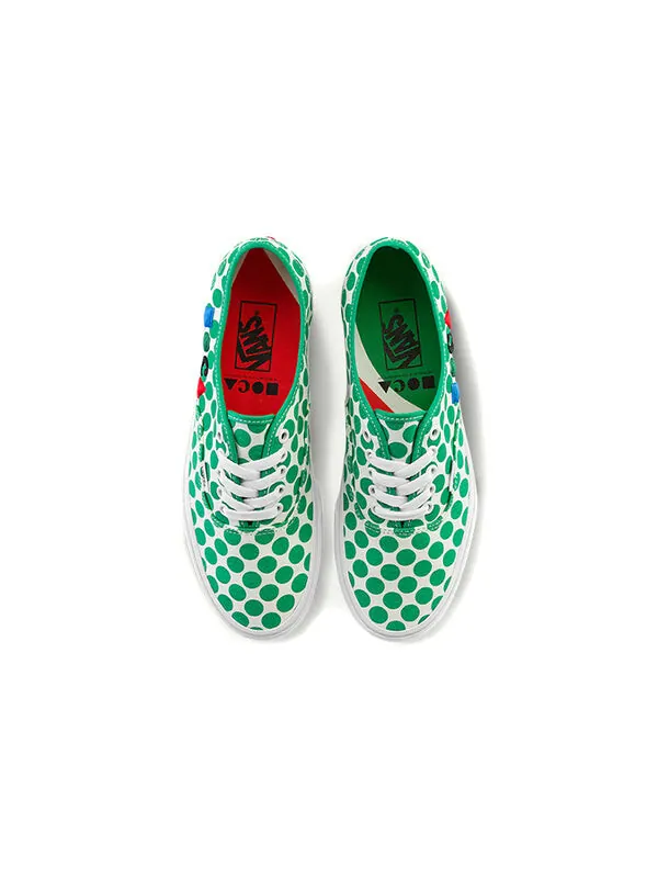 Кроссовки moca x authentic 'logo green' Vans — изображение 4 из 4, зеленый/белый