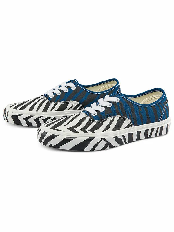 Кроссовки authentic animal low-top sneakers white/black/blue Vans — изображение 2 из 4, белый/черный/синий