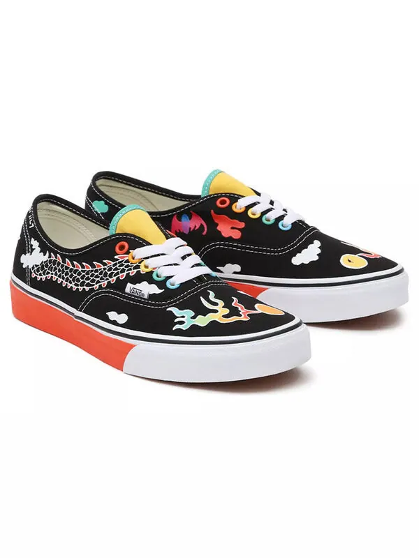 Кроссовки otw gallery authentic 'black orange' Vans — изображение 3 из 4, черный/оранжевый