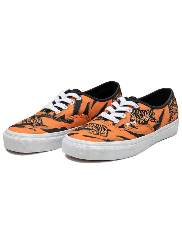 Кроссовки authentic low-top sneakers black/orange Vans — изображение 3 из 4, черный/оранжевый