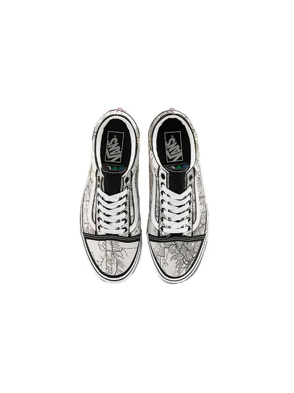 Кроссовки moca x old skool 'frances stark maps' Vans — изображение 3 из 4, мульти
