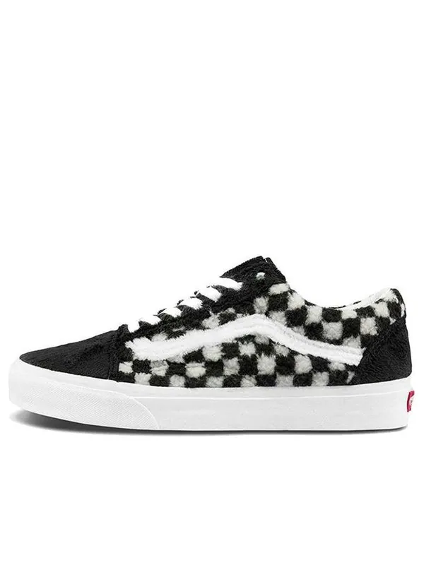 Кроссовки old skool 'sherpa checkerboard - black' Vans — изображение 1 из 4, черный/белый