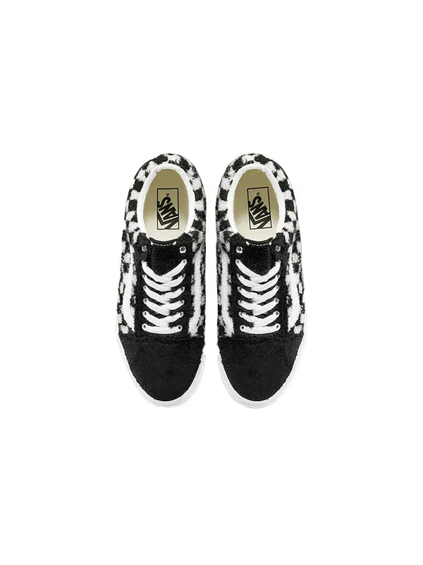 Кроссовки old skool 'sherpa checkerboard - black' Vans — изображение 3 из 4, черный/белый
