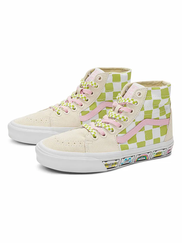Кеды Vans Emma Mulholland on Holiday x SK8-HI Tapered 'Whimsical Checkerboard' — изображение 2 из 5, бежевый