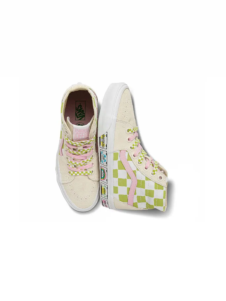 Кеды Vans Emma Mulholland on Holiday x SK8-HI Tapered 'Whimsical Checkerboard' — изображение 4 из 5, бежевый