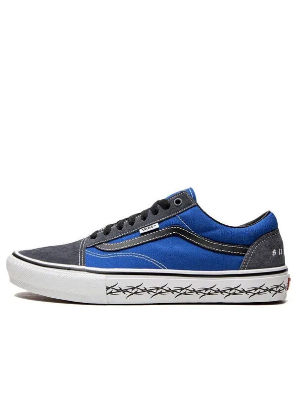Кроссовки supreme x old skool 'barbed wire - royal' Vans — изображение 1 из 4, серый/синий