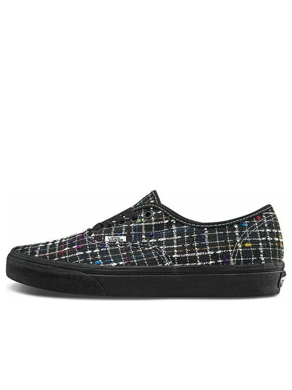 Кроссовки authentic retro casual skate shoes black white grid printing Vans — изображение 1 из 4, черный/мульти