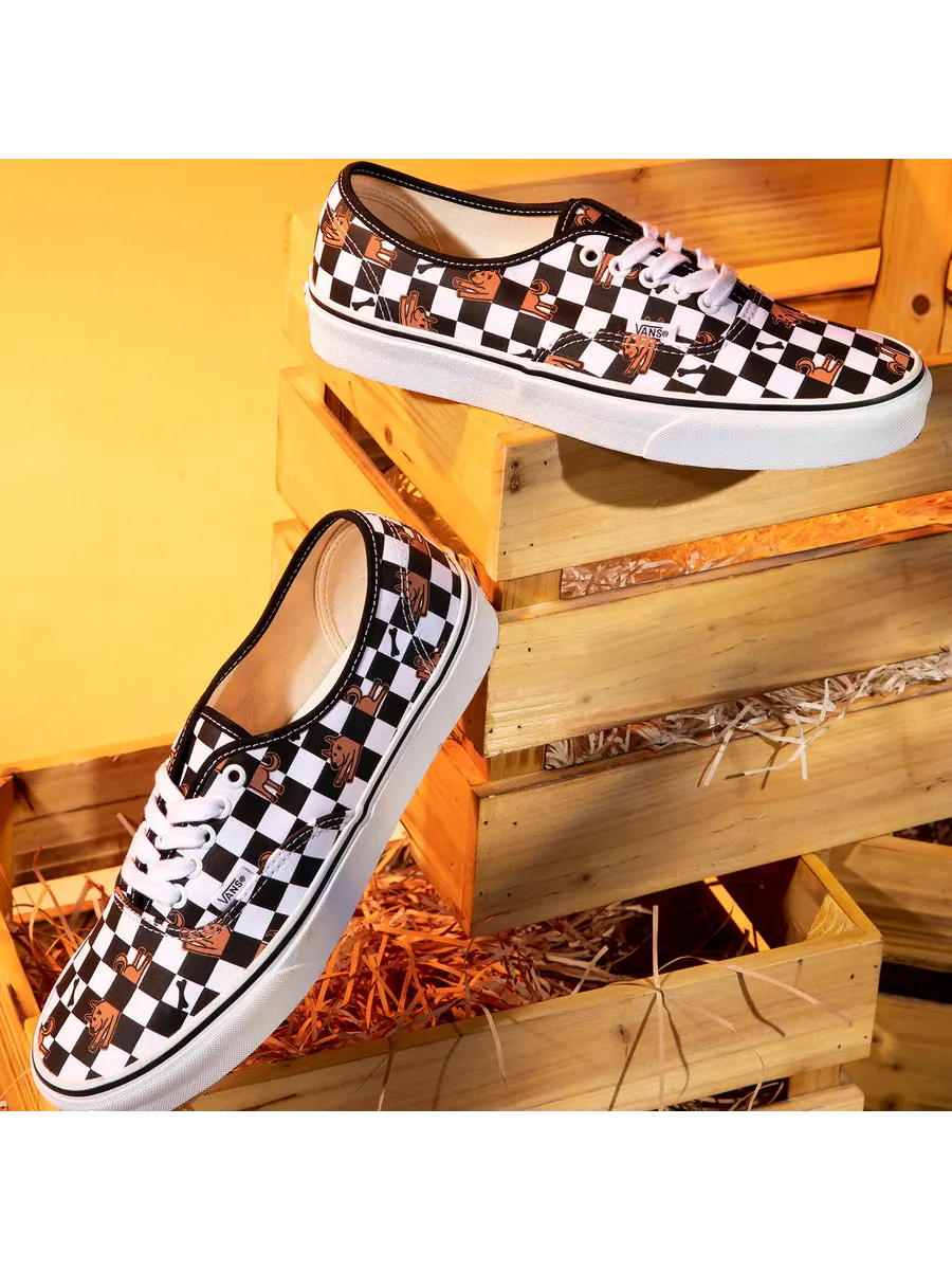 Кеды Vans Wallpaper Authentic 'Black White' — изображение 6 из 10, черный / белый
