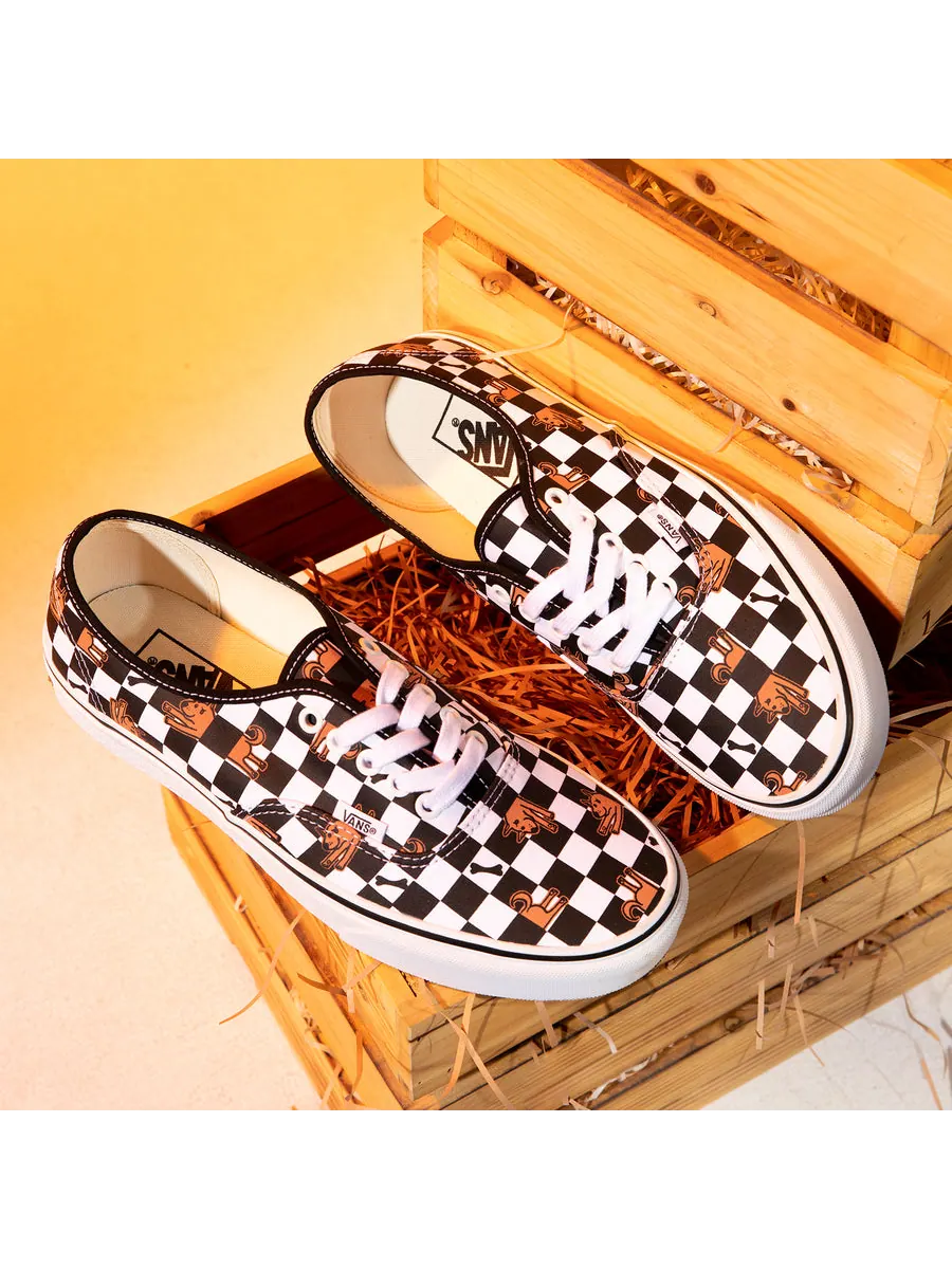 Кеды Vans Wallpaper Authentic 'Black White' — изображение 9 из 10, черный / белый