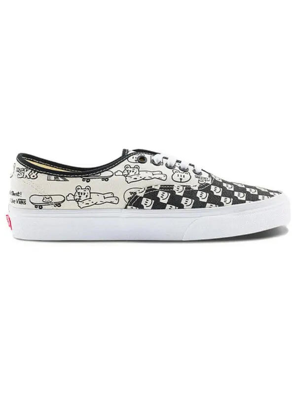 Кроссовки authentic classics checkered 'khaki olive' Vans — изображение 2 из 4, черный/белый