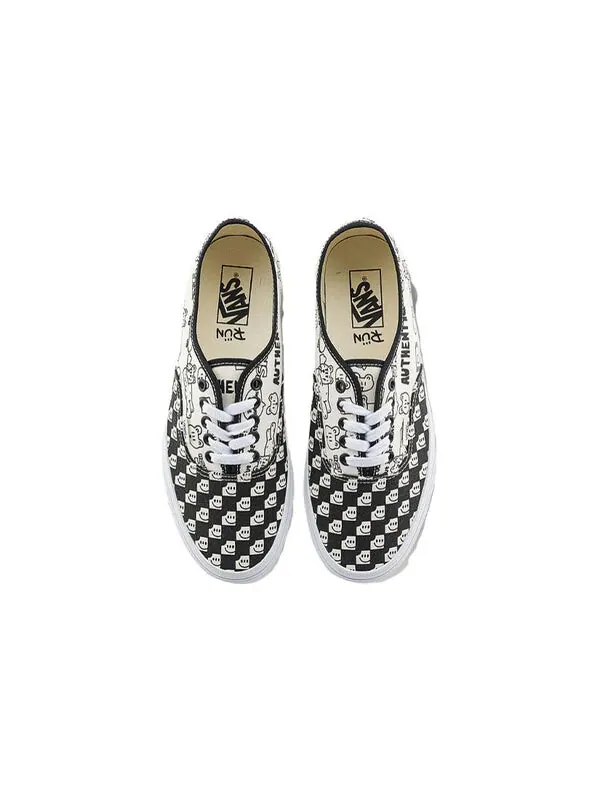 Кроссовки authentic classics checkered 'khaki olive' Vans — изображение 4 из 4, черный/белый