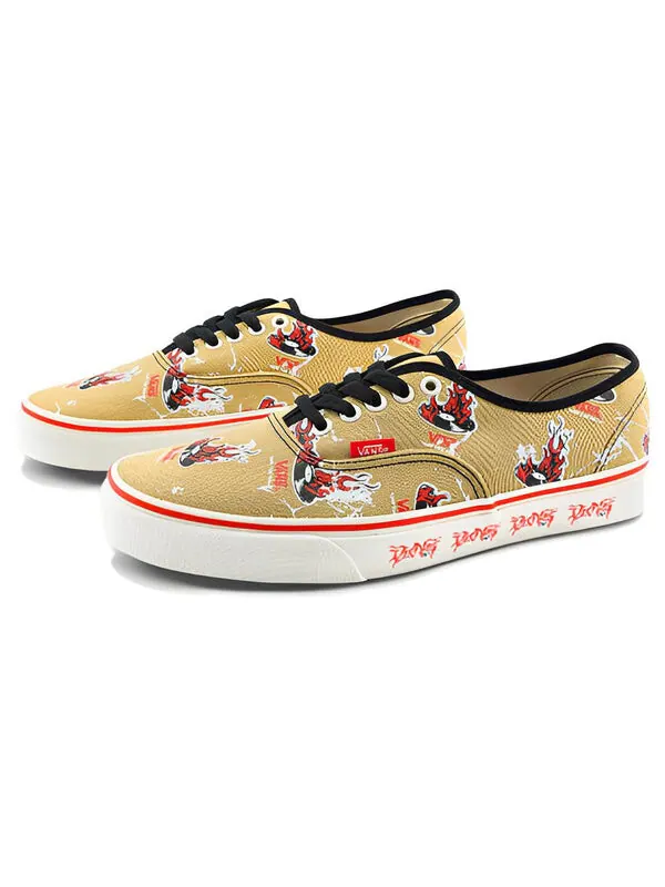 Кроссовки nuttsh x authentic otw art collection 'marshmallow' Vans — изображение 3 из 4, коричневый/красный