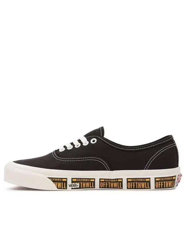 Кроссовки anaheim factory authentic 44 dx low-top sneakers blue light blue Vans — изображение 1 из 4, черный/желтый