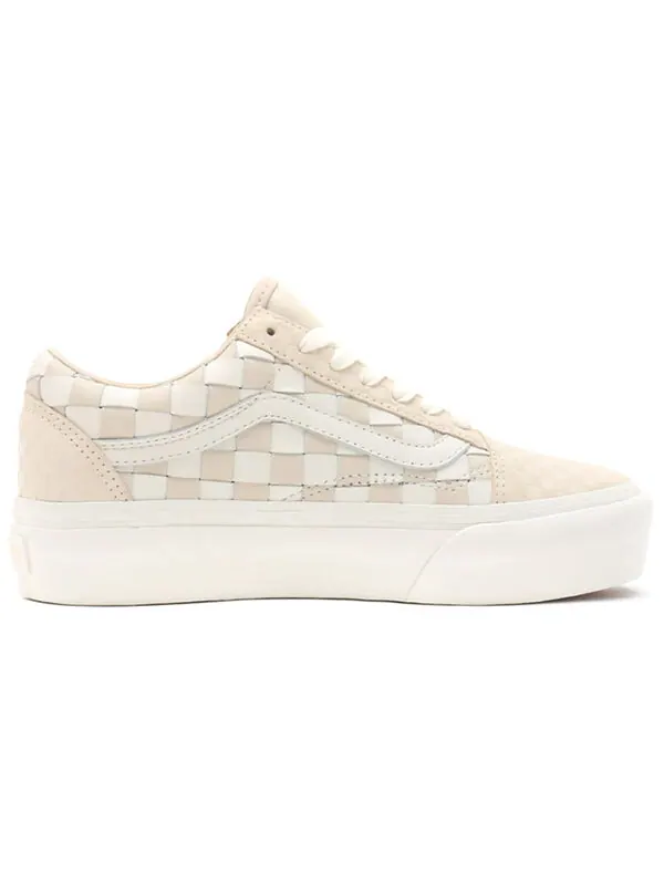 Кроссовки old skool white/pink Vans — изображение 2 из 4, белый