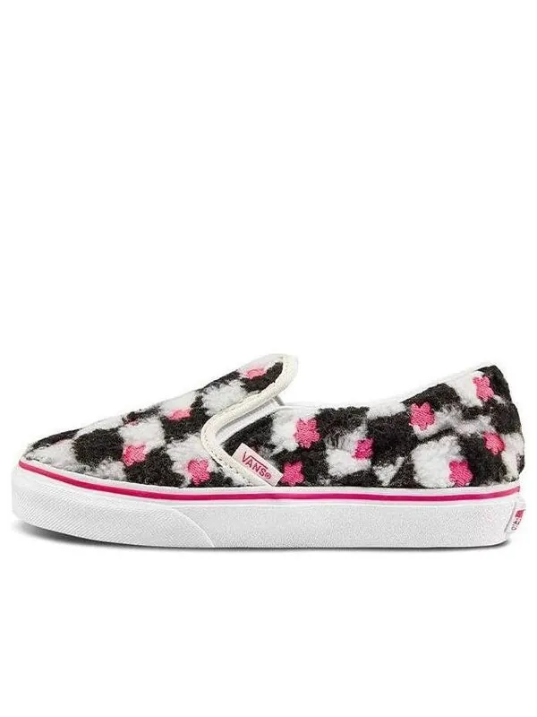 Кроссовки classic slip-on k pink Vans — изображение 1 из 4, черный/белый/розовый