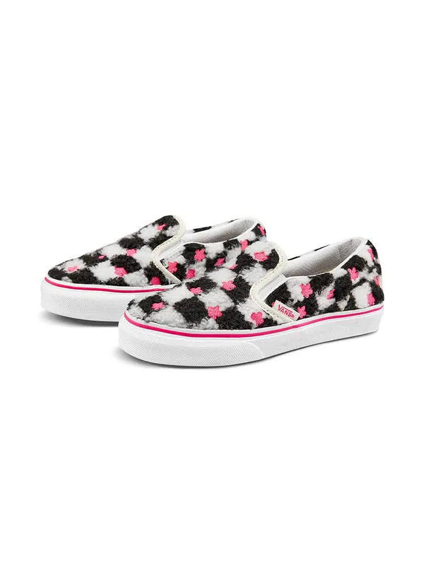 Кроссовки classic slip-on k pink Vans — изображение 2 из 4, черный/белый/розовый