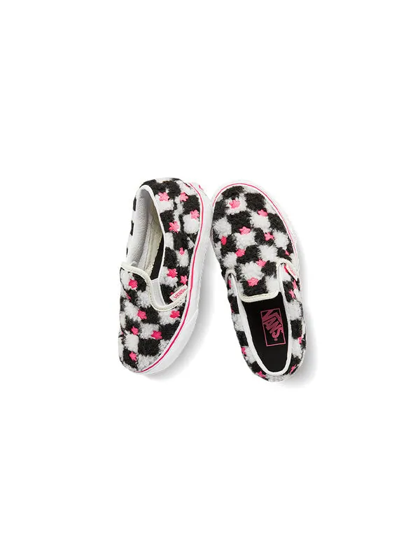 Кроссовки classic slip-on k pink Vans — изображение 4 из 4, черный/белый/розовый