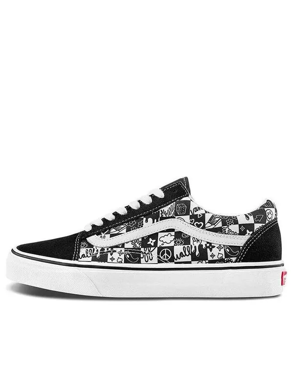 Кроссовки old skool shoes black/white Vans — изображение 1 из 4, черный / белый