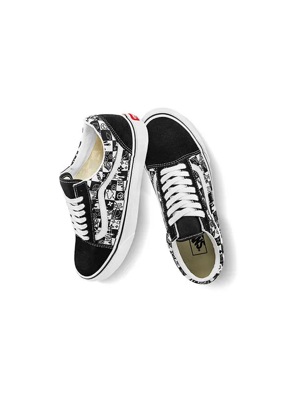 Кроссовки old skool shoes black/white Vans — изображение 4 из 4, черный / белый