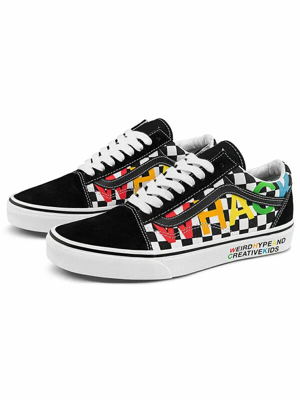 Кроссовки old skool bkwht taiji grid wear-resistant non-slip low top casual skate shoes black white Vans — изображение 2 из 4