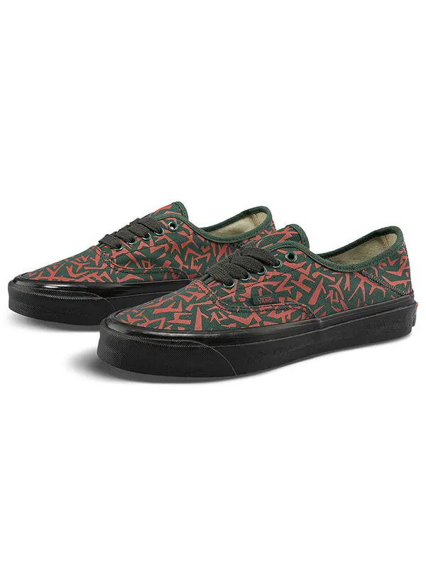 Кроссовки taka hayashi x style 43 lx 'geo camo white cap' Vans — изображение 2 из 4, зеленый/оранжевый