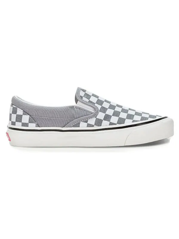 Кроссовки classic slipon 'bricolage check' Vans — изображение 2 из 4, серый/белый
