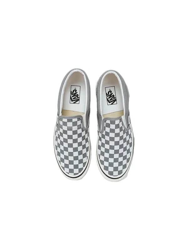 Кроссовки classic slipon 'bricolage check' Vans — изображение 4 из 4, серый/белый