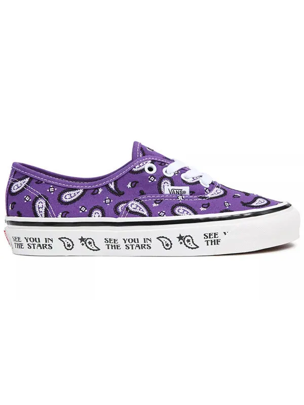 Кроссовки slip-on checkerboard classic 'blue' Vans — изображение 2 из 4, фиолетовый/белый