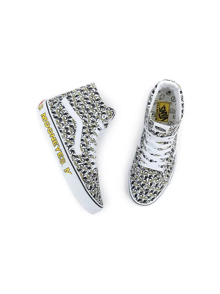 Кеды Vans Mooneyes x SK8-HI 'True White Yellow' — изображение 4 из 5, белый