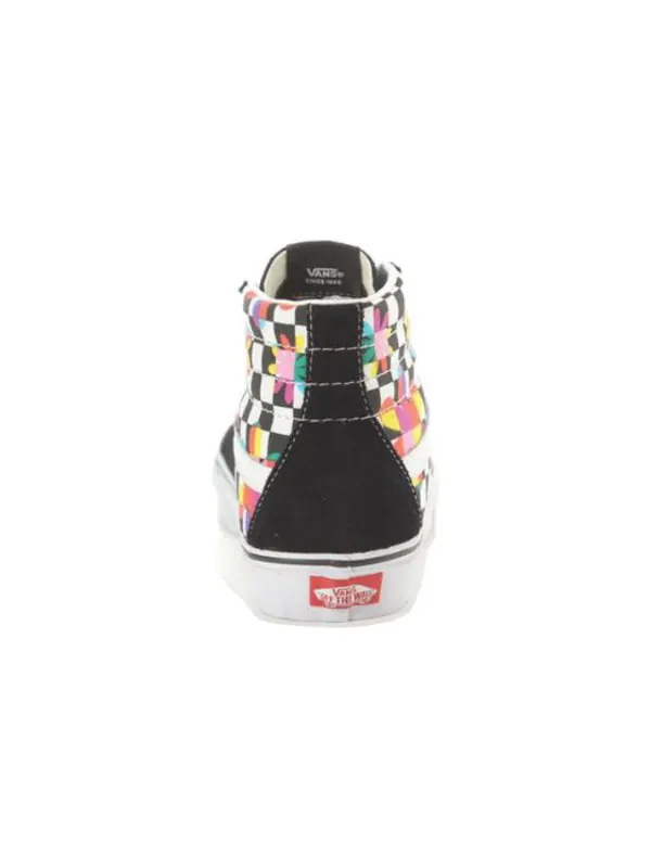 Кроссовки graphic check sk8-hi 'black purple' Vans — изображение 4 из 4, черный/белый